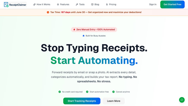 Track receipts automatically with AI