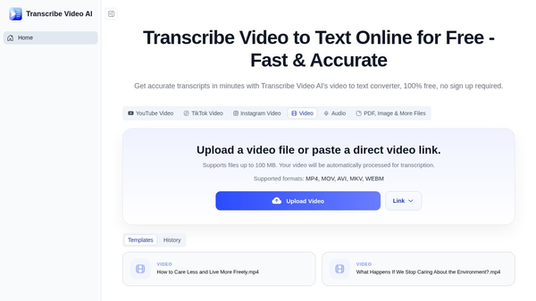 Transcribe Video AI