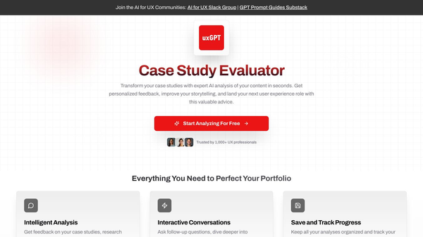 Transform UX case studies with expert analysis in seconds.