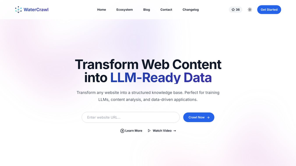 Transform Web Content into LLM-Ready Data