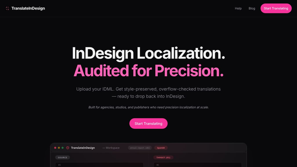 Translate InDesign
