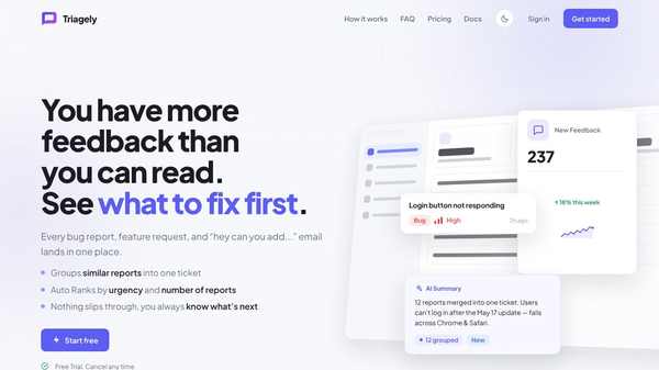 Triagely - Make sense of your feedback