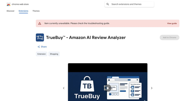 TrueBuy™ - Amazon AI Review Analyzer