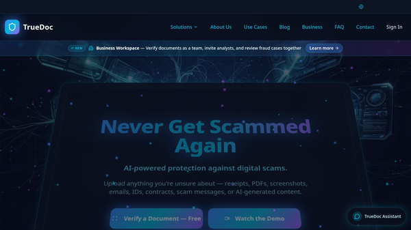 TrueDoc — AI Document Fraud Detection