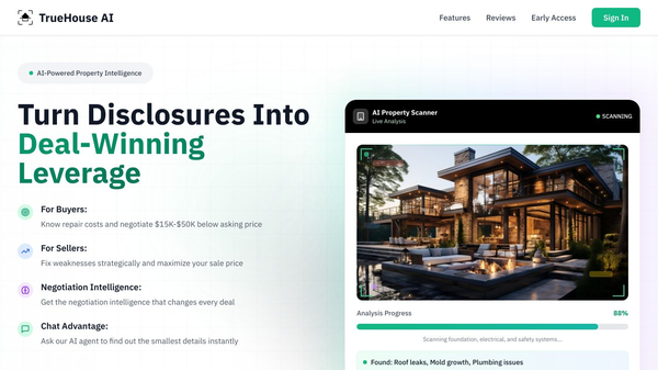 Truehouse AI: analyze home disclosures