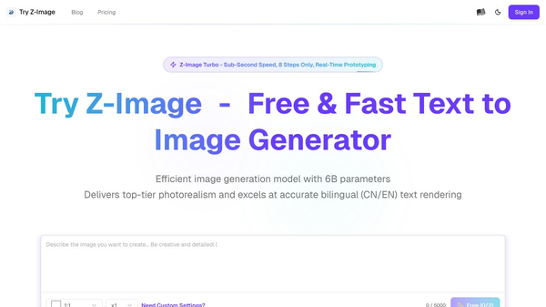 Try Z-Image Generator