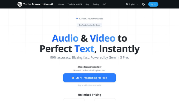 Turbo Transcription AI
