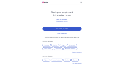 Ubie AI Symptom Checker