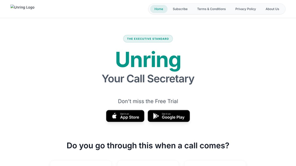 Unring - your personal call secretary