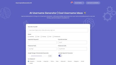 UsernameGenerator.IO