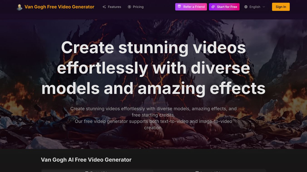 Van Gogh Free Video Generator