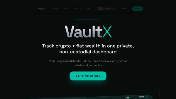 VaultX - Crypto & Fiat Finance Analytics