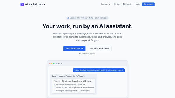 Veloshe AI Workspace