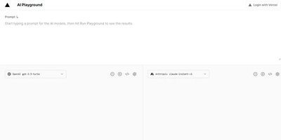 Vercel AI Playground