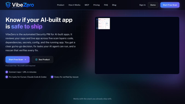 VibeZero - Protect your VibeCoded App