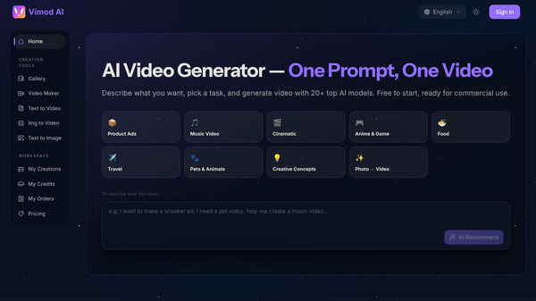 vimod.ai – AI Video Generator