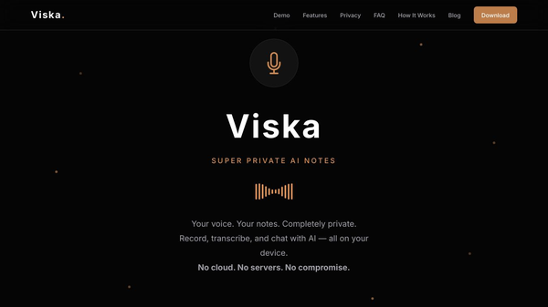 Viska: Private AI Meeting Notes