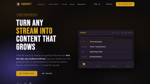 VODcraft — Turn Your Stream Into Content