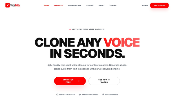 Voice Delta - Free Voice Cloning Tool
