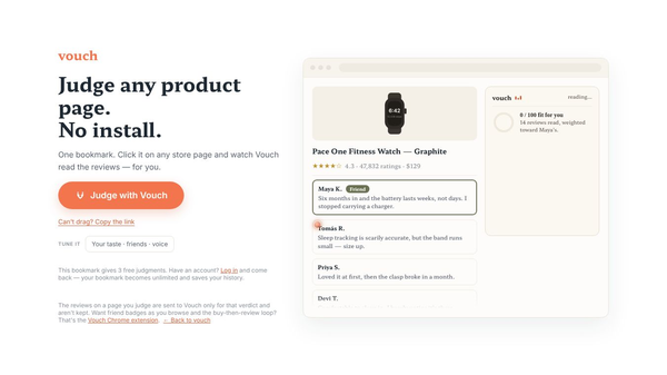 vouch — bookmarklet