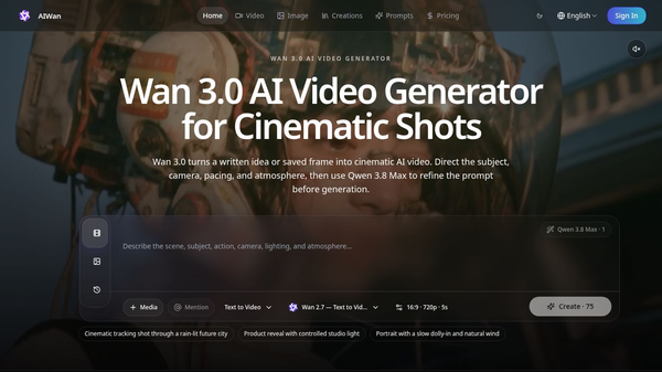 Wan 3.0 AI Video Generator