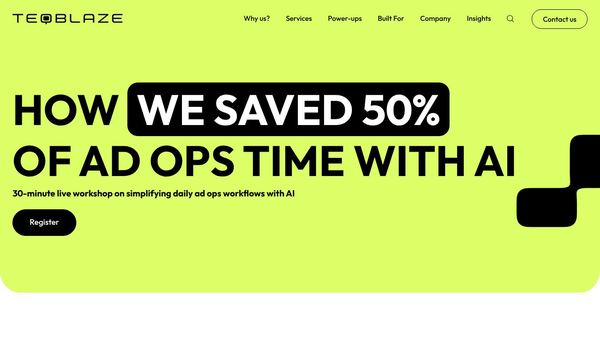 Webinar: save 50% of ad ops time with AI