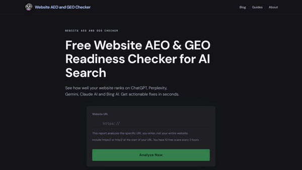 Website AEO and GEO Checker