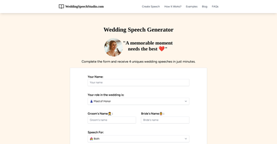 Wedding Speech Studio