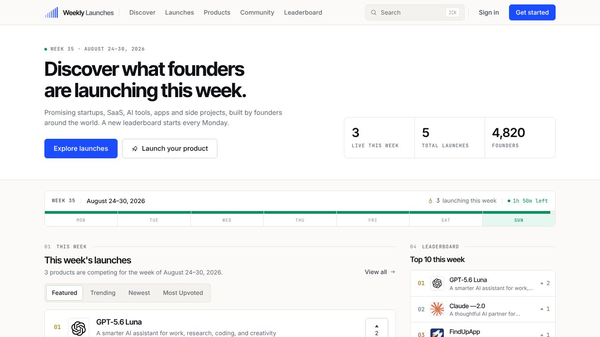 Weekly Launches