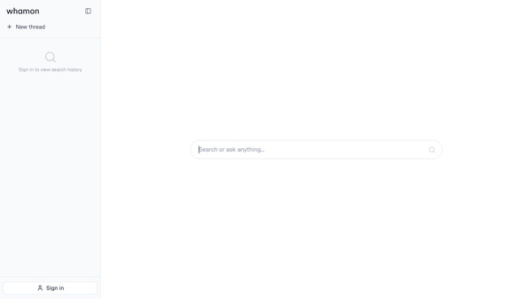 Whamon AI Search Engine