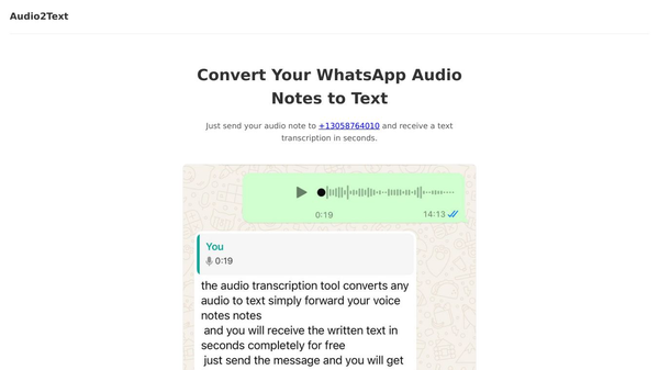 WhatsApp Audio to Text