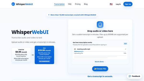 Whisper Web UI
