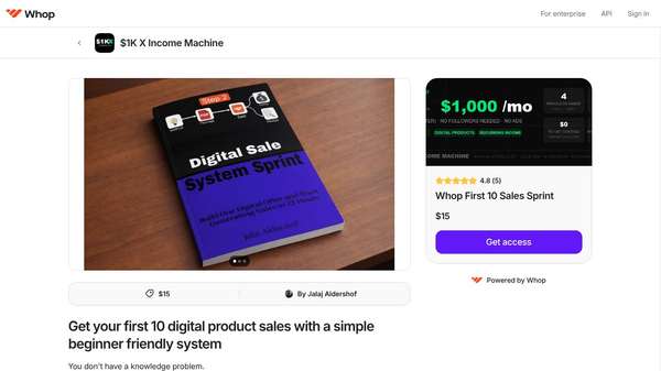 Whop First 10 Sales Sprint