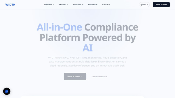 WIDTH · All-in-one Compliance AI