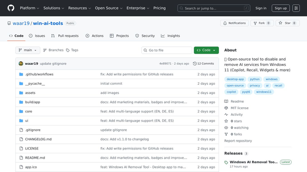 Windows AI Removal Tool (WART)