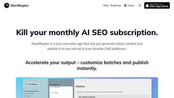 WordRaptor - The AI Writer for Mac
