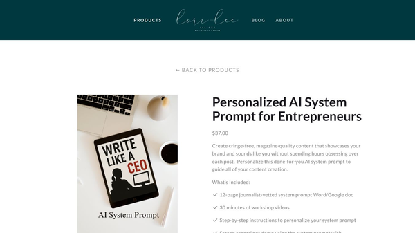 Write Like a CEO AI System Prompt