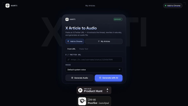 XARTI — X Article to Audio