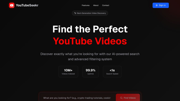 YouTubeSeekr: Find Gems & Trends Faster