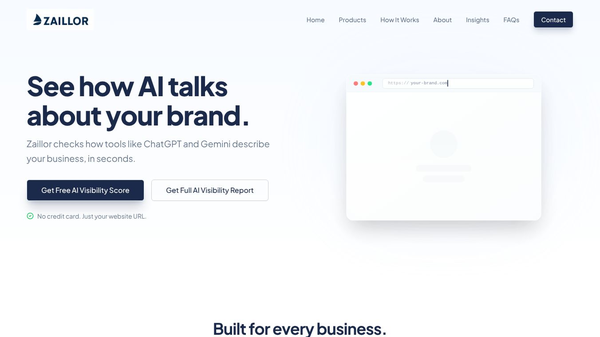 Zaillor AI Visibility Score & Report