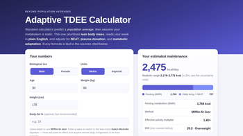Adaptive TDEE Calculator