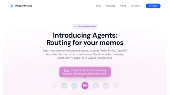 Agents in Whisper Memos