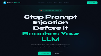 PromptShield LLMPrompt Injection Defense