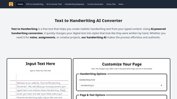 Text to handwriting converter