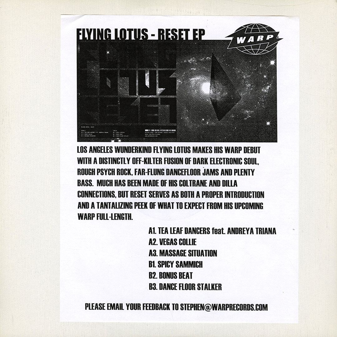 Flying Lotus - Reset EP — The Mixtape Club