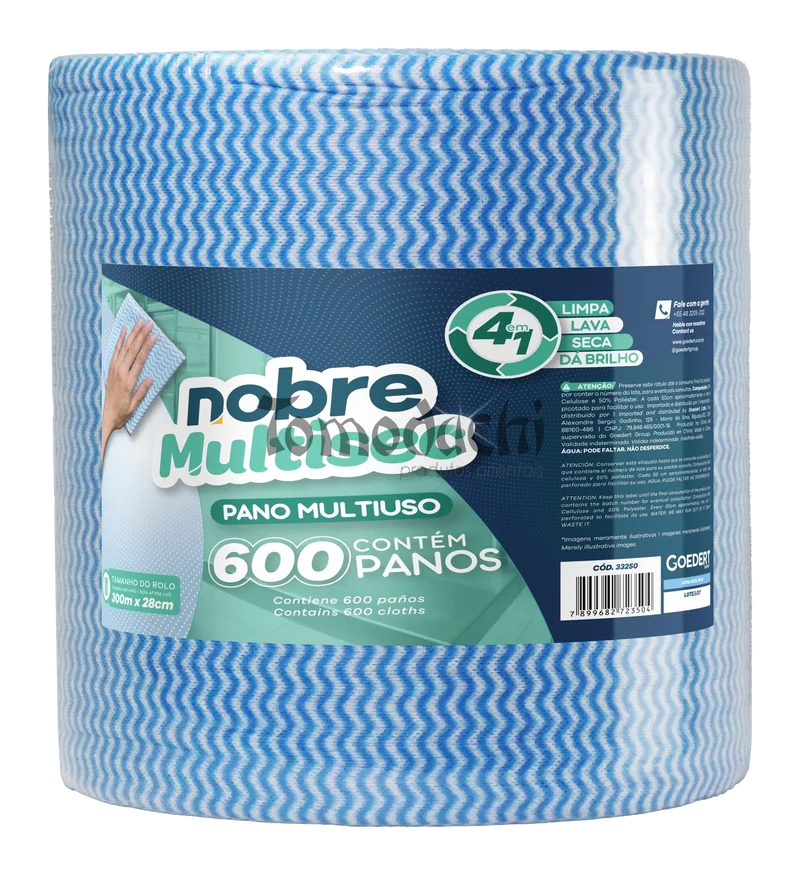 Pano Multiuso Slim Cor Azul Goedert