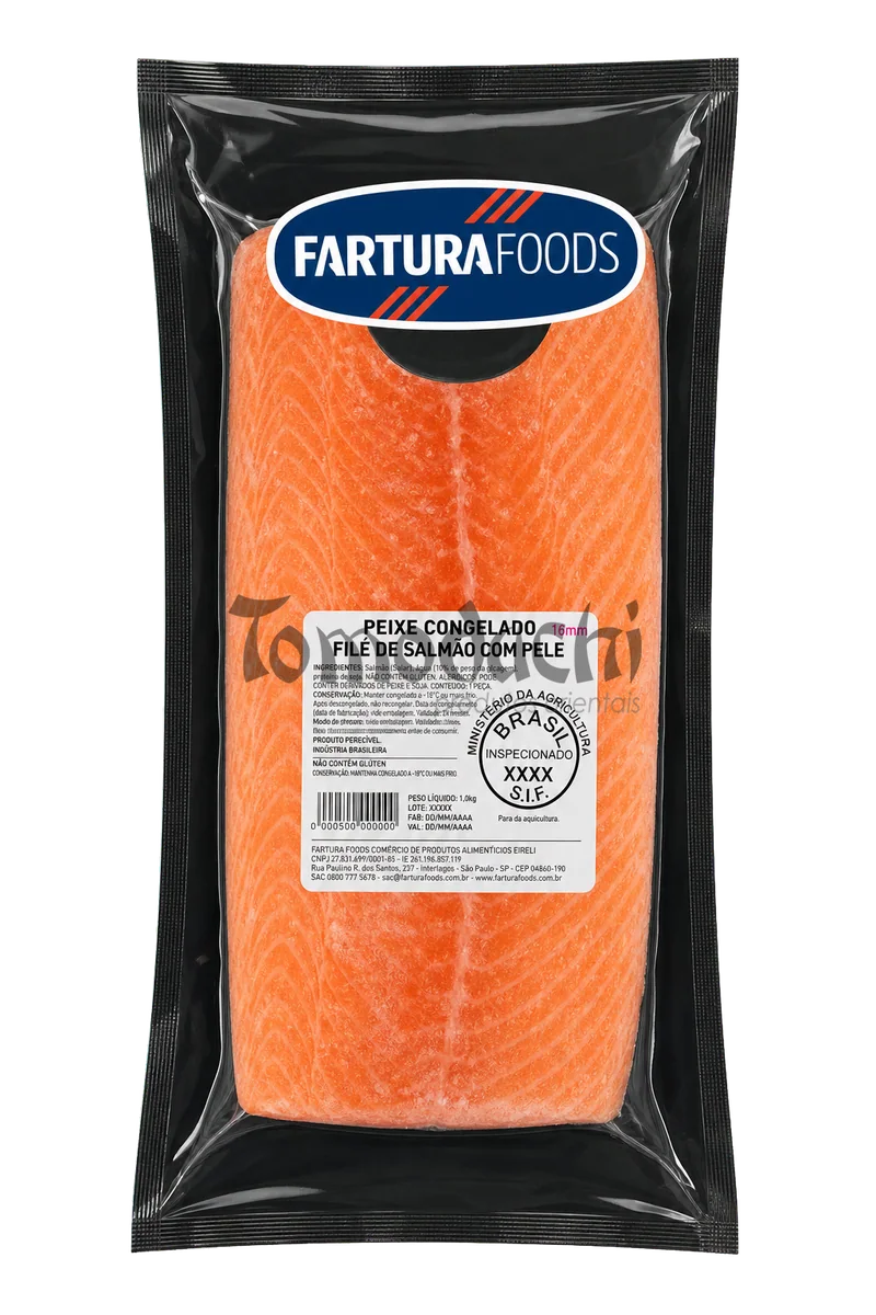 Cp File de Salmao Salmo Salar Congelado Fartura Foods