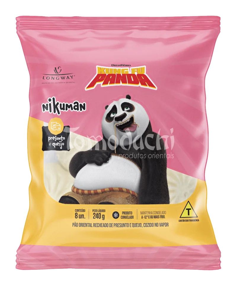 Nikuman Kung-Fu-Panda Sabor Presunto e Queijo Long Way