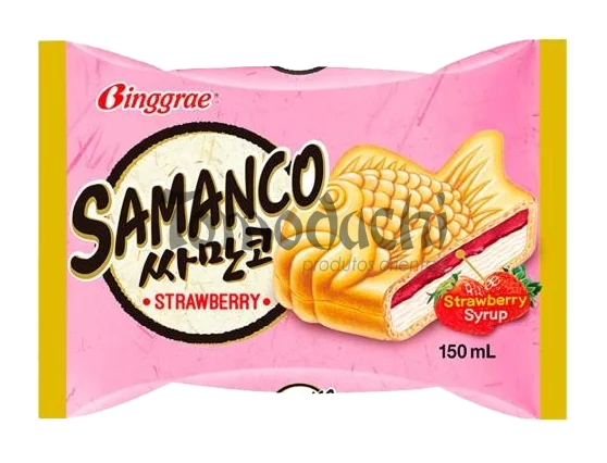 Sorvete Samanco de Waffle de Morango Binggrae