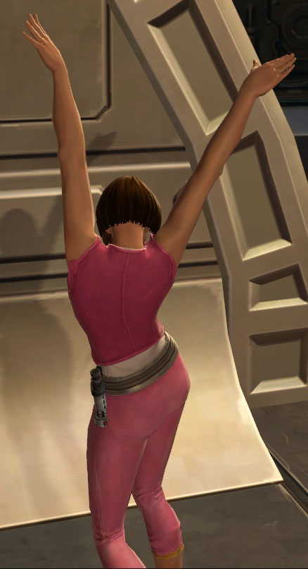 Melany-pink-back-dancing